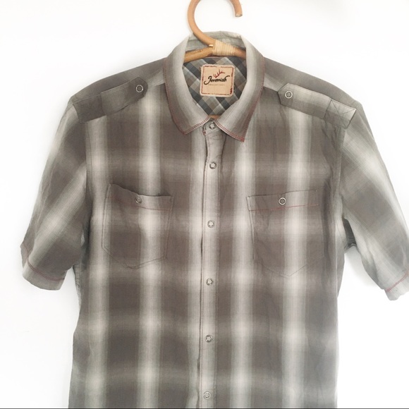 ⭐️🌈⚡️Jeremiah Plaid Short Sleeve Snap Button Down Shirt⚡️🌈⭐️ - Picture 6 of 12